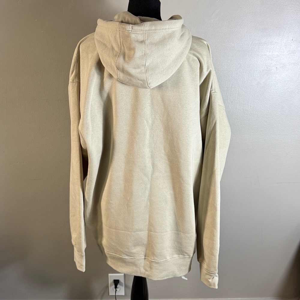 Circle Clothing Beige Hoodie with Black Paw Print Sz XL NWOT - Picture 4 of 6